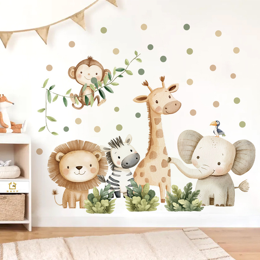 Baby Girl Nursery Quotes - Boho Forest Animals Adesivi murali per