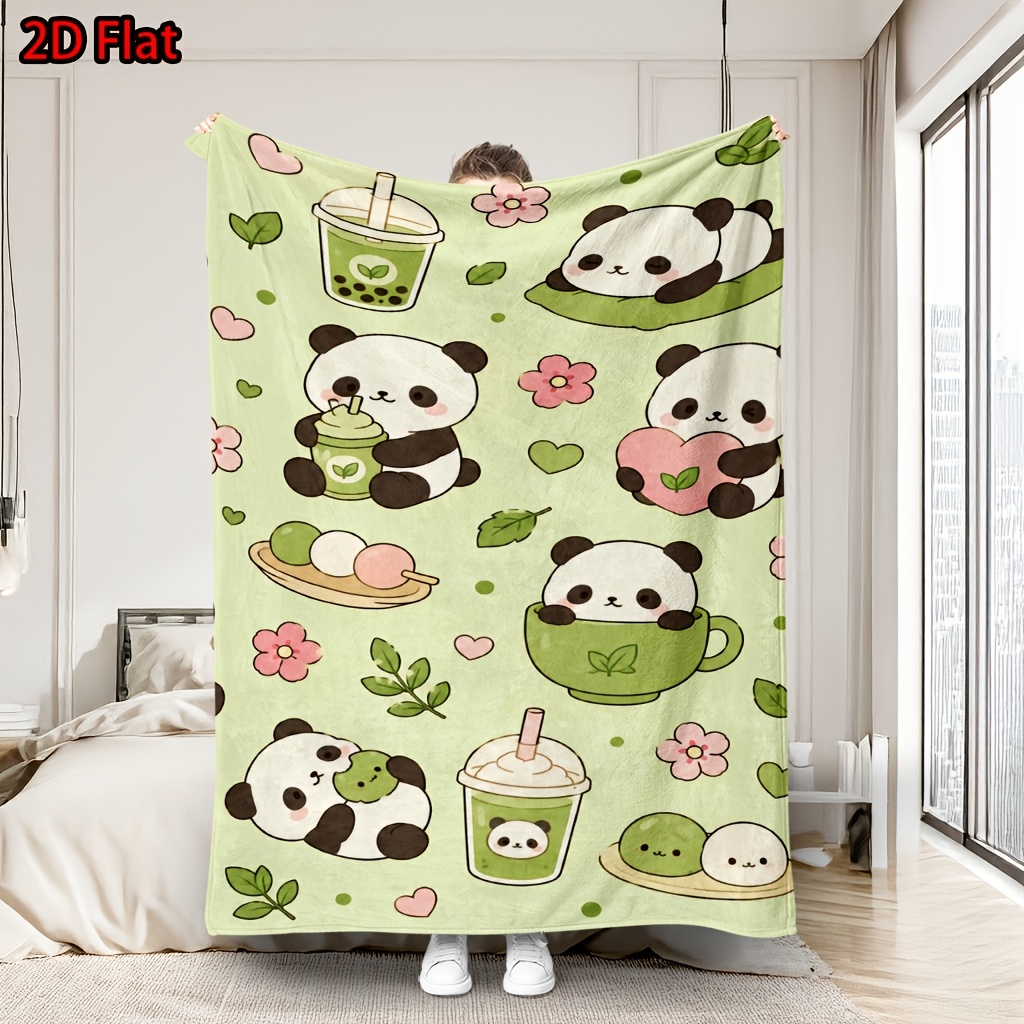 Baby Nursery Green - Coperta in Stile Cartone Animato con