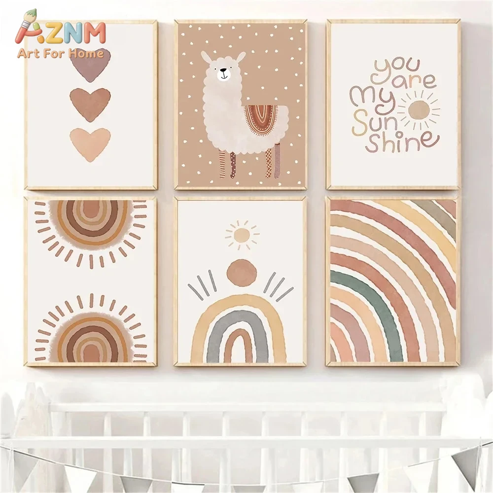Baby Nursery Neutral - AZNM Stampa su tela Boho Neutro