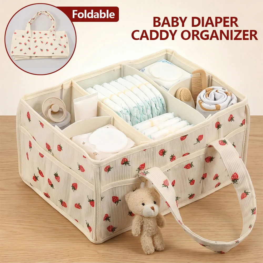 Baby Nursery Handles - Cesto Portaoggetti per Pannolini e Salviette,