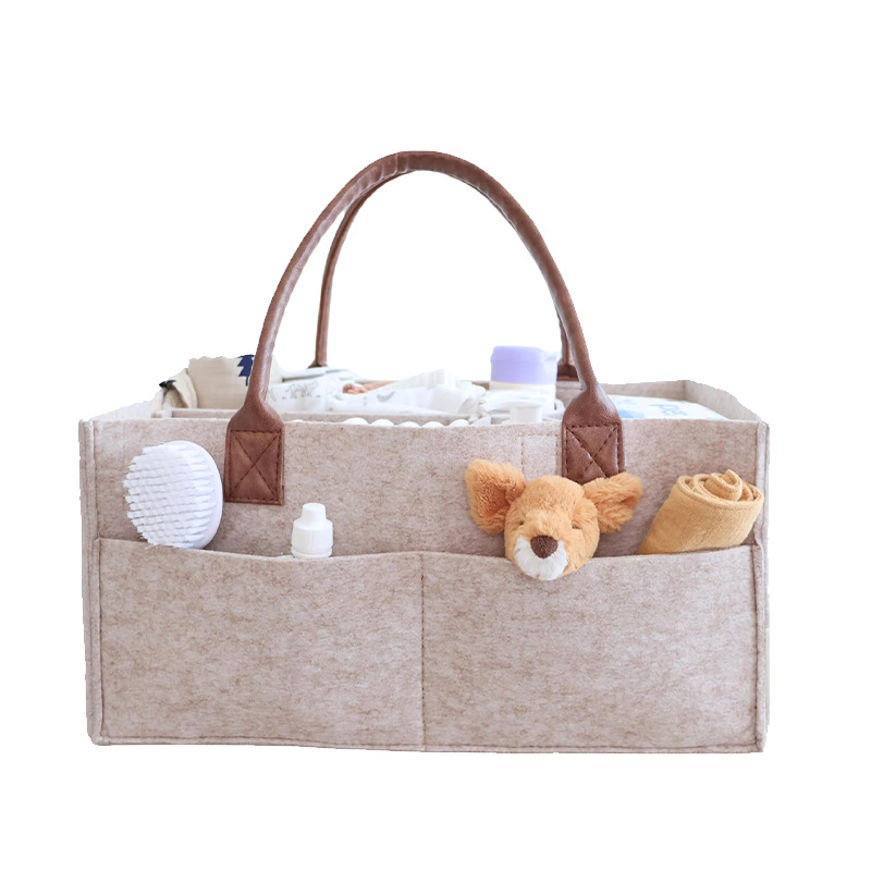 Baby Nursery Handles - Cesto portaoggetti in feltro per neonati,