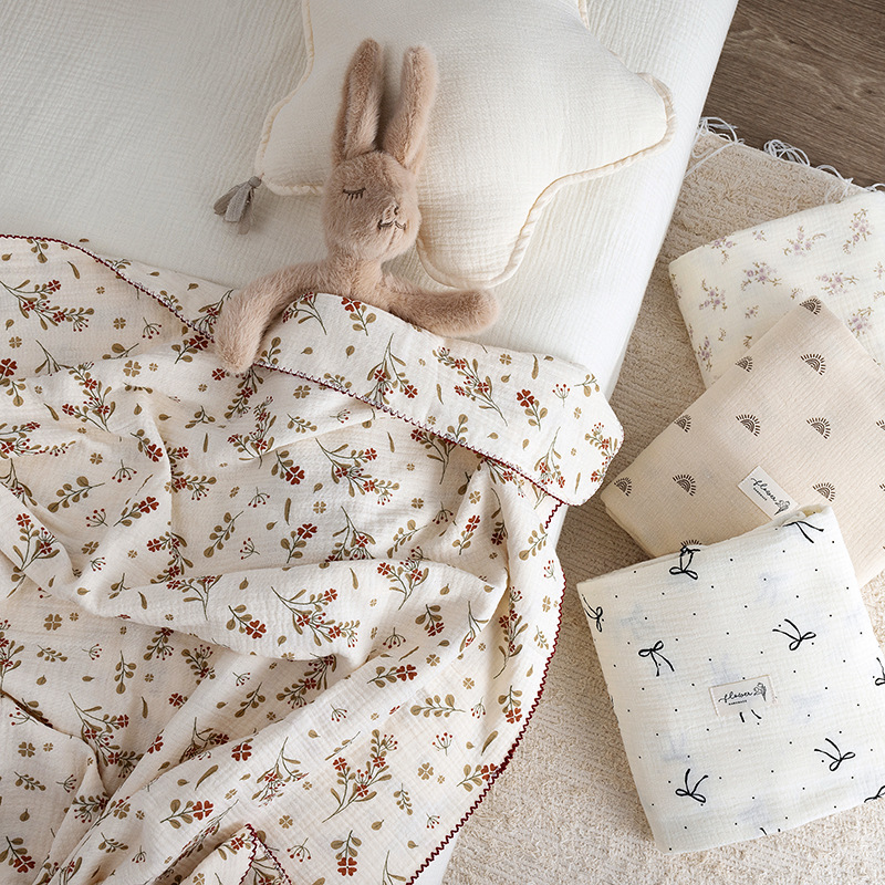 Baby Boy Nursery Quilt - Copertina in mussola per neonati, coperta