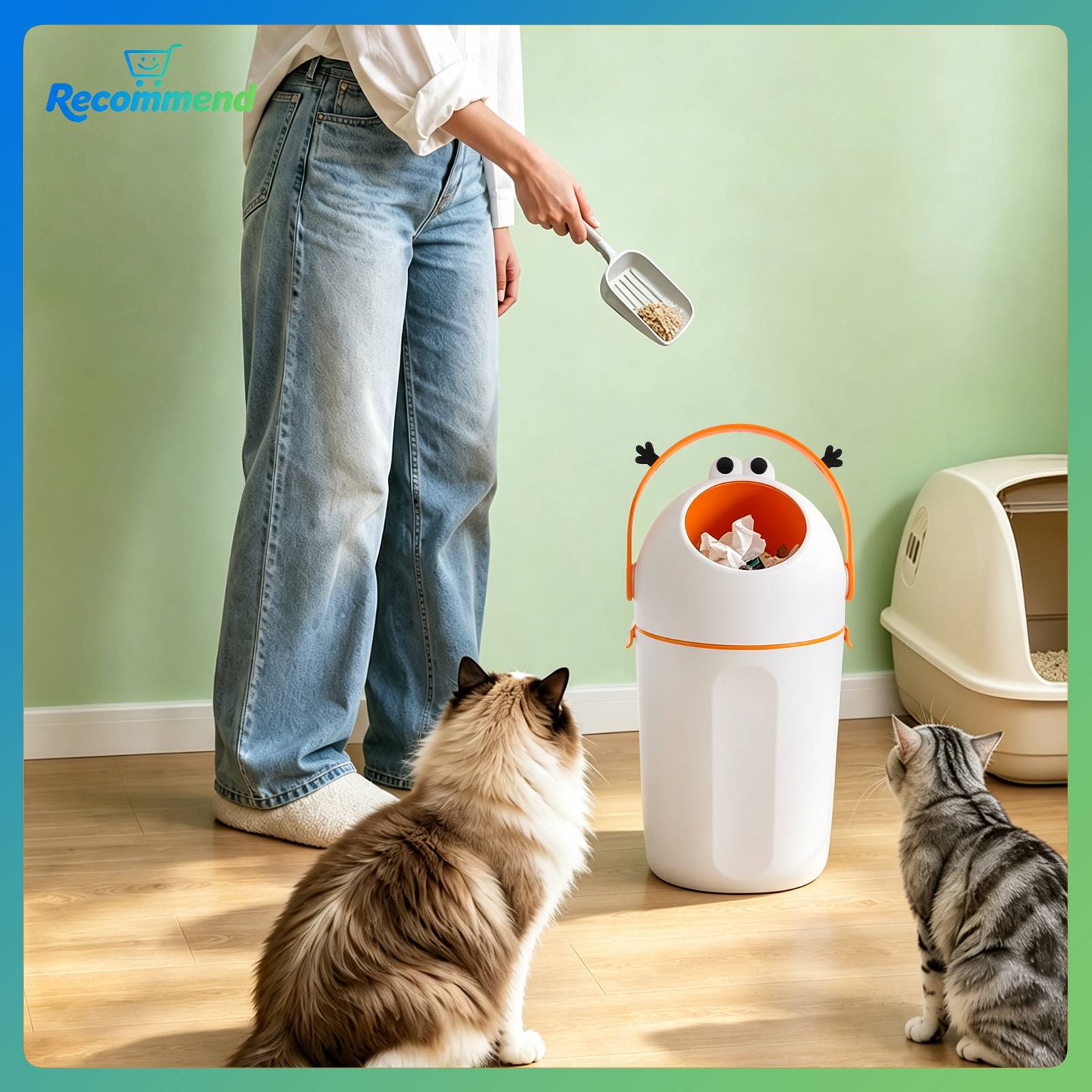 Baby Nursery Green - Contenitore per pannolini inodore, cestino per