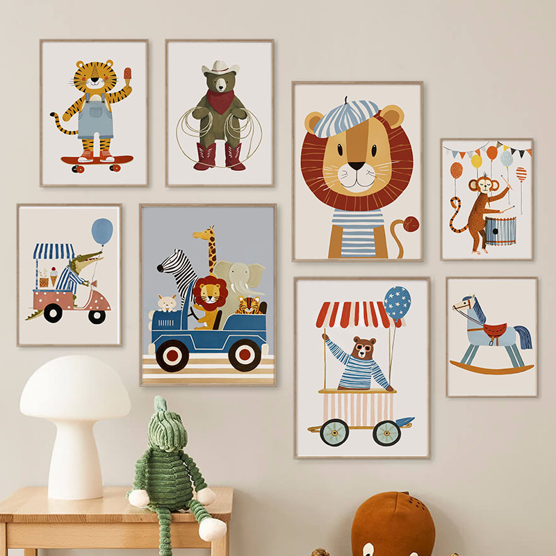 Baby Nursery Fabric - Divertenti Poster e Stampe su Tela