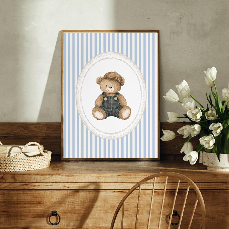 Poster Vintage con Mongolfiera - Baby Nursery Green recensione e prezzo