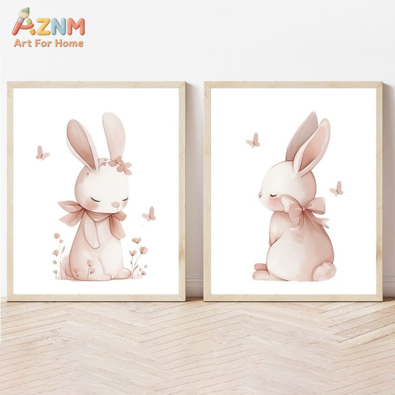 AZNM Quadro su Tela con Conigl - Baby Nursery Neutral recensione e prezzo