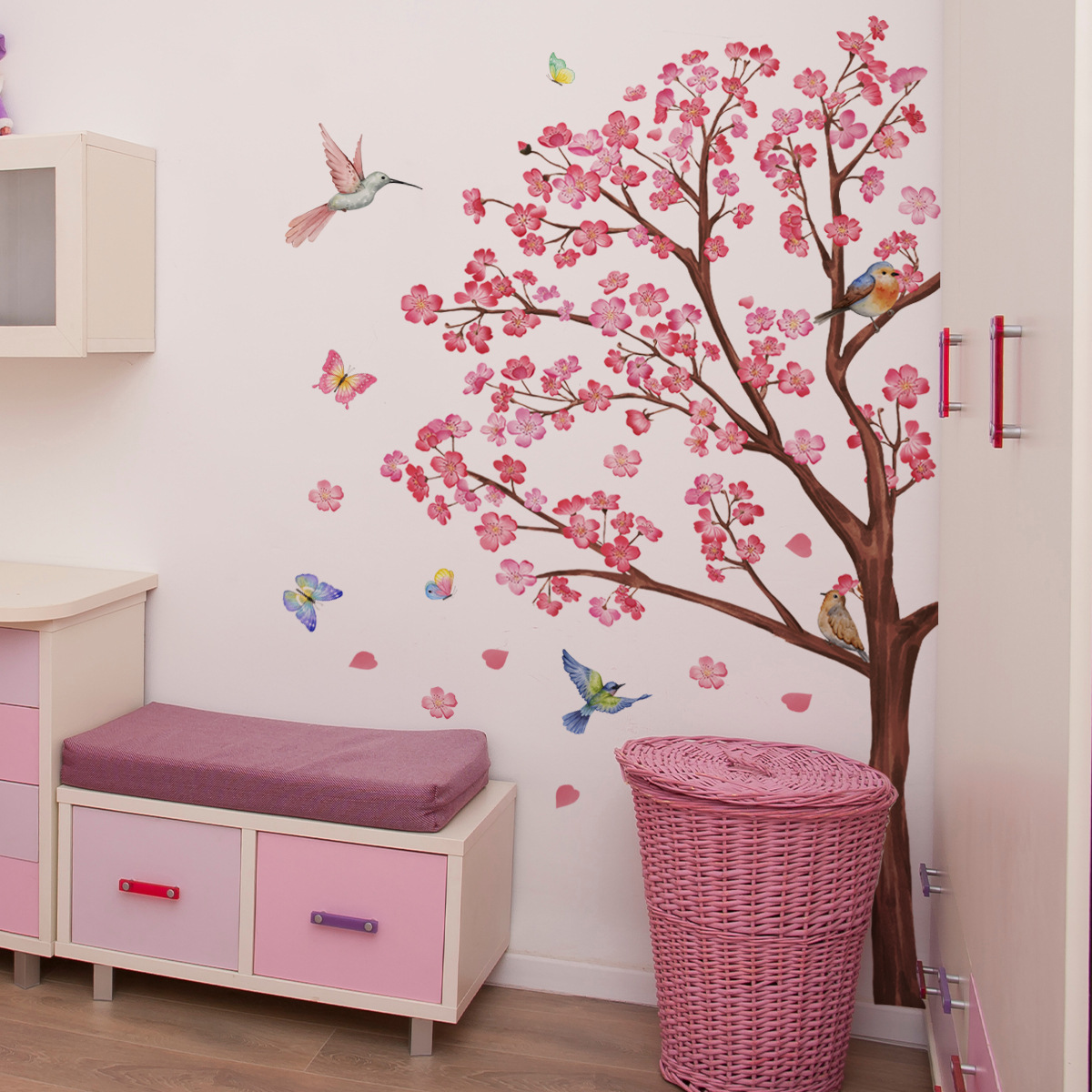 Adesivi murali fiore uccello a - Baby Girl Nursery Quotes recensione e prezzo