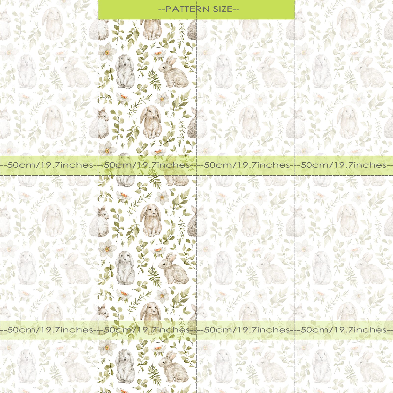 Carta da parati coniglietto Ca - Baby Nursery Green recensione e prezzo