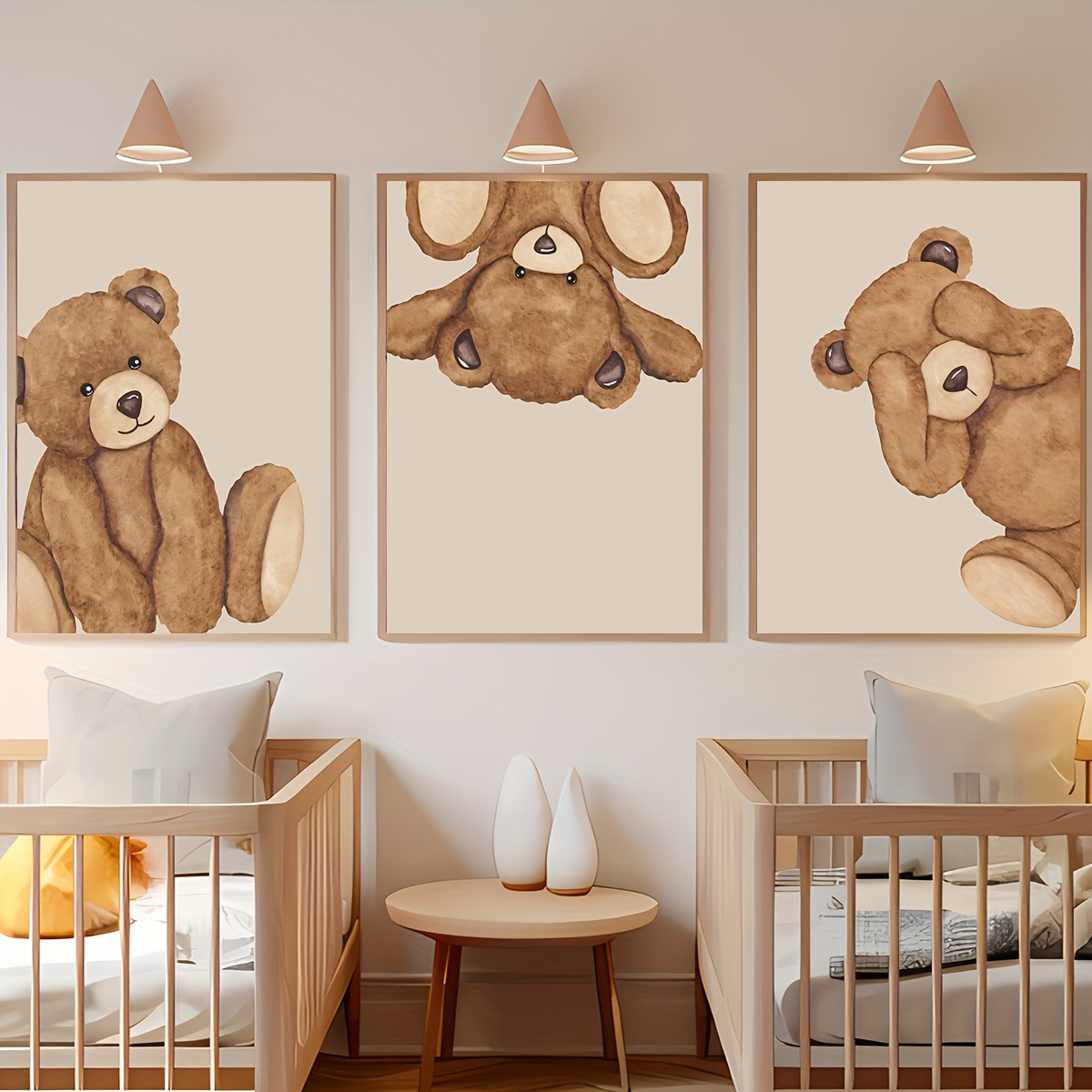 3 Pezzi di Quadri su Tela con  - Baby Nursery Neutral recensione e prezzo
