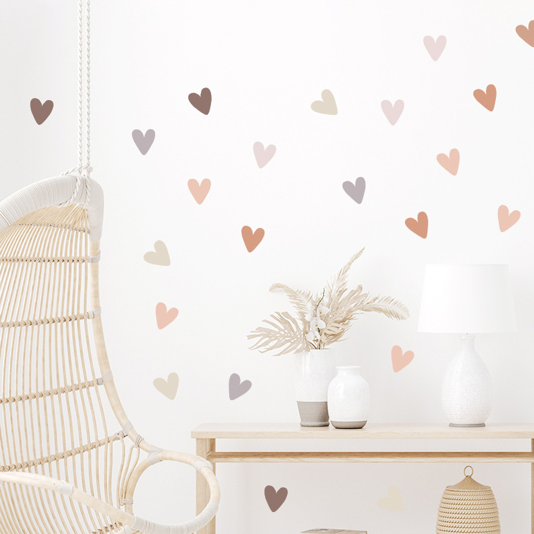Adesivo da Parete Cuori Sparsi - Baby Nursery Neutral recensione e prezzo