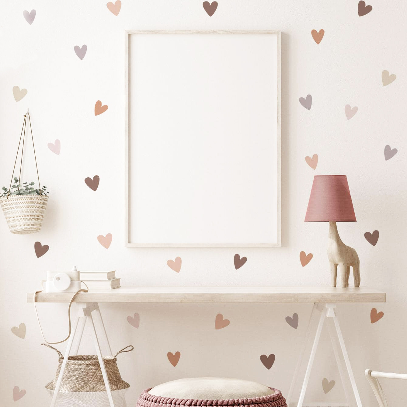 Adesivo da Parete Cuori Sparsi - Baby Nursery Neutral recensione e prezzo