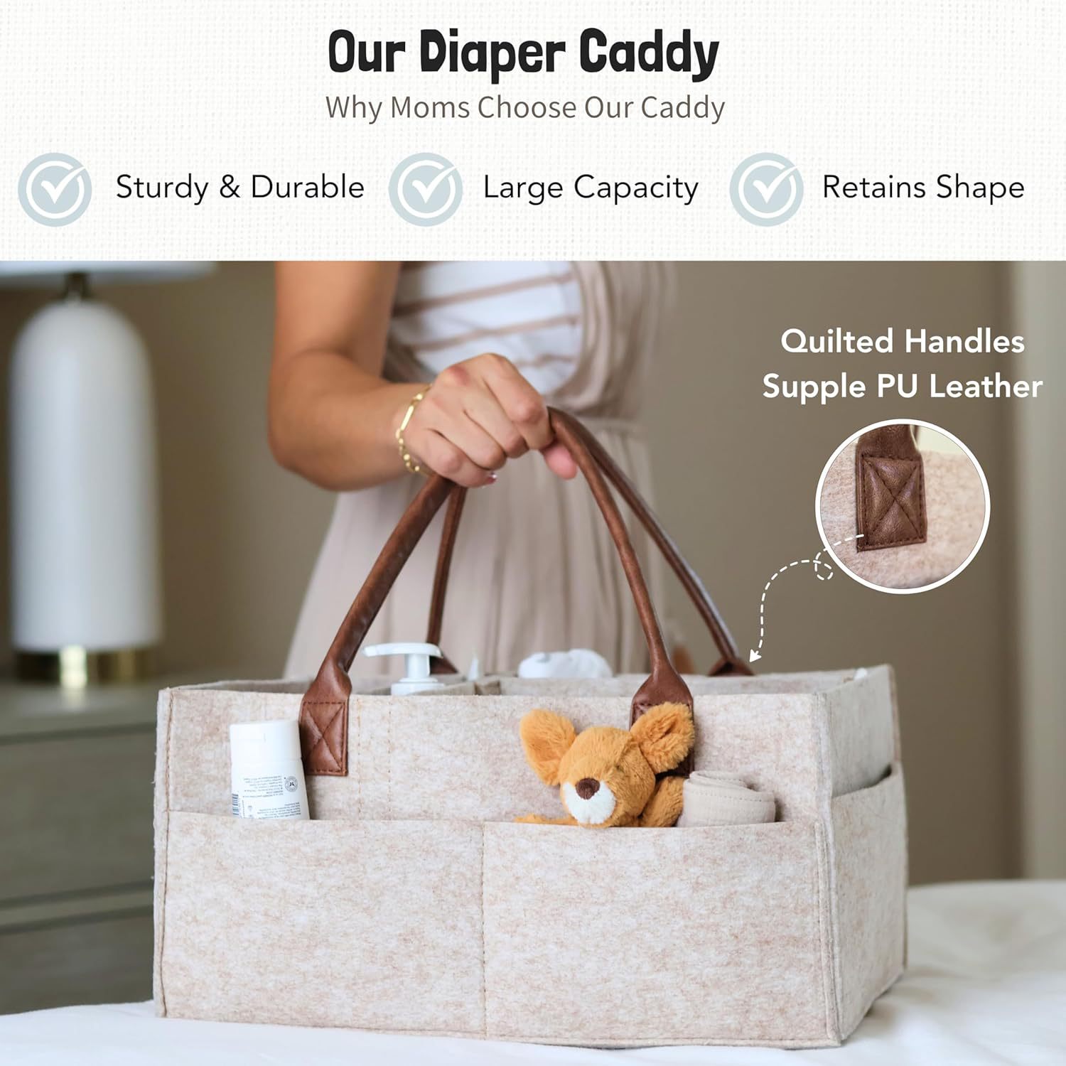 Cesto portaoggetti in feltro p - Baby Nursery Handles recensione e prezzo