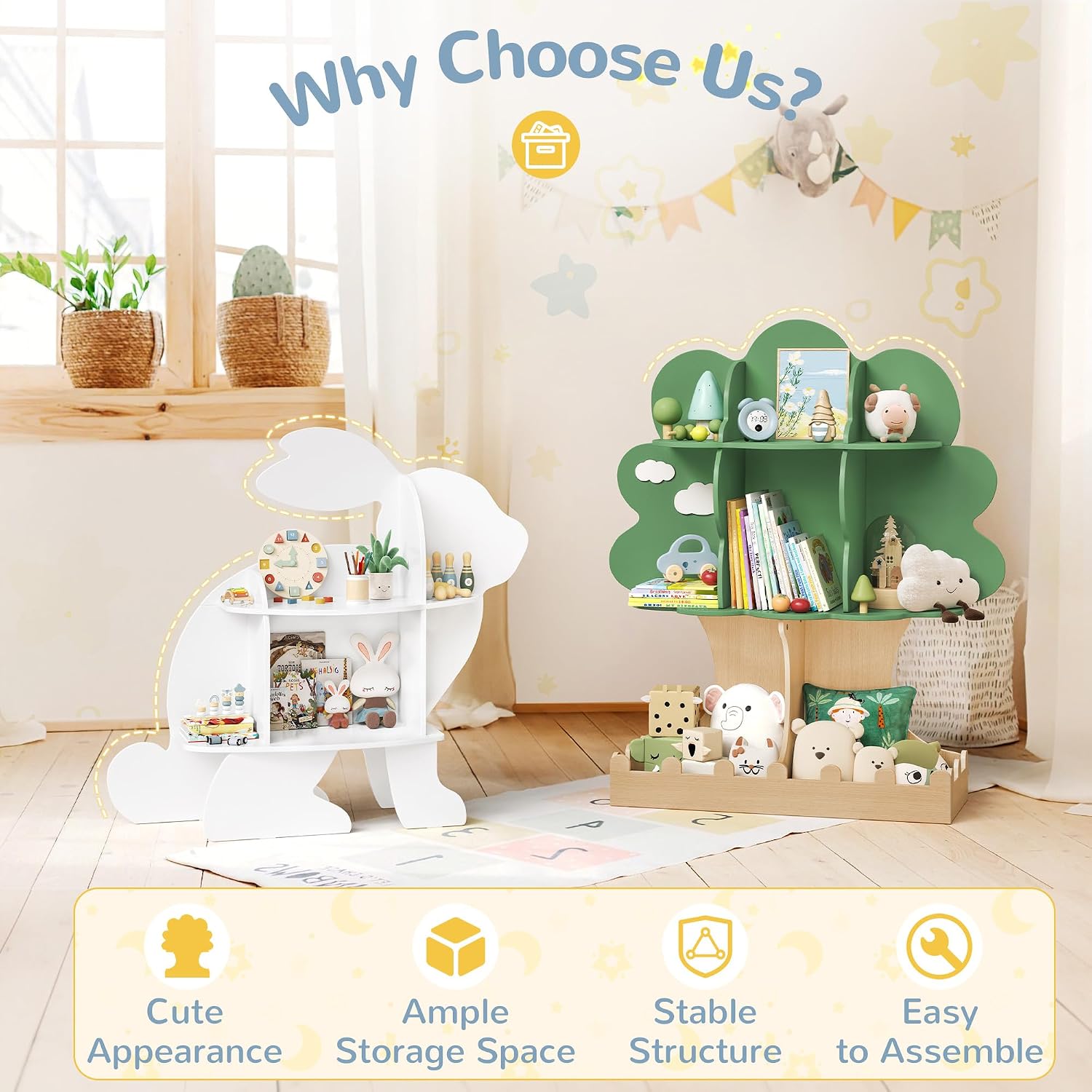 Libreria a Forma di Albero per - Baby Nursery Green recensione e prezzo