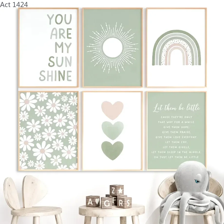 Quadro su tela e stampe da par - Baby Nursery Green recensione e prezzo