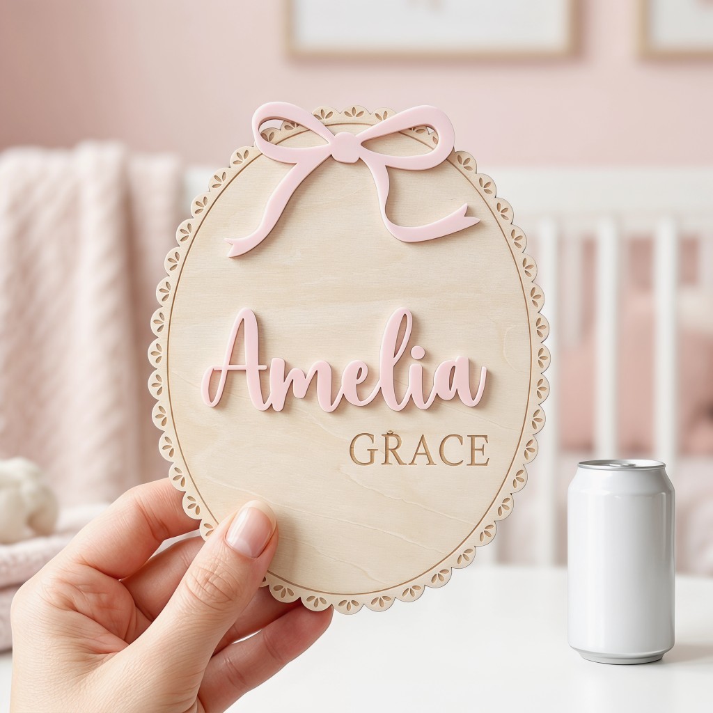1 Pezzo Targa in Legno Persona - Baby Nursery recensione e prezzo