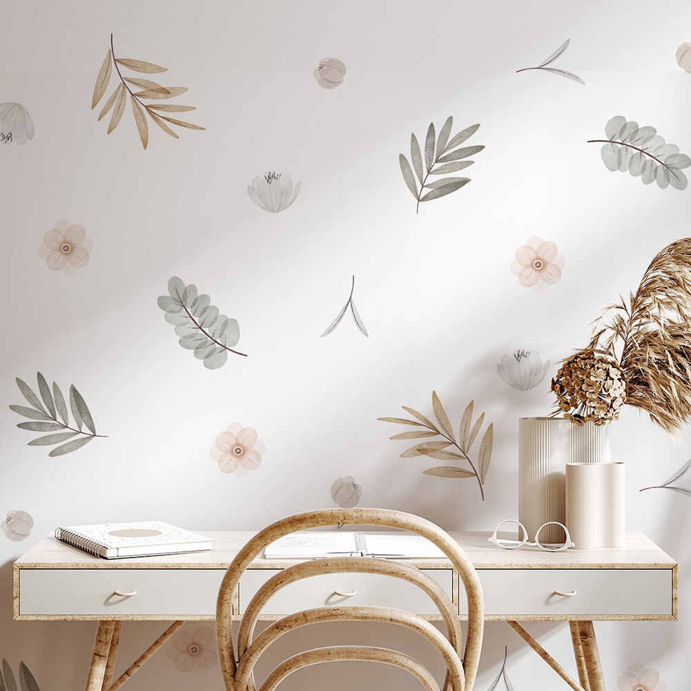Boho Leaves Botanical Decalcom - Baby Girl Nursery Quotes recensione e prezzo