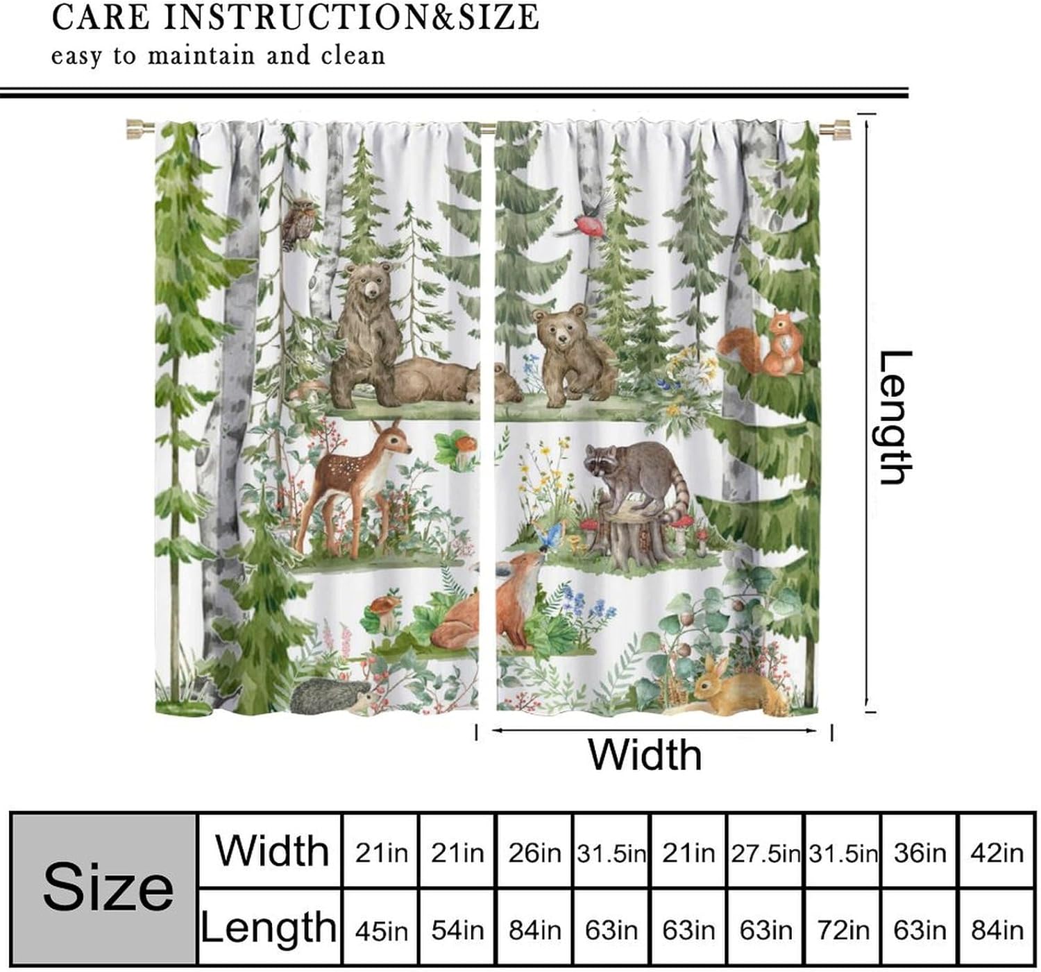 Tende per animali della forest - Baby Nursery Green recensione e prezzo