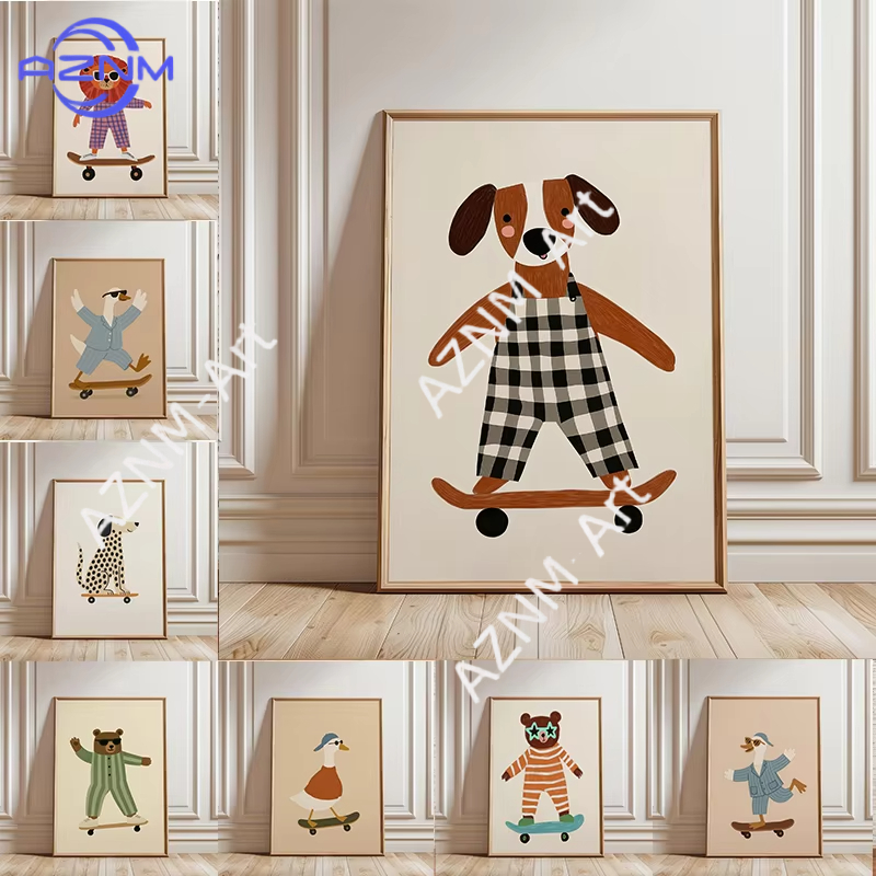 Poster Divertente con Animali  - Baby Nursery Fabric recensione e prezzo