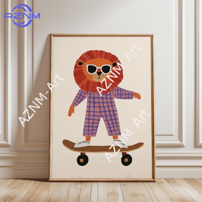 Poster Divertente con Animali  - Baby Nursery Fabric recensione e prezzo