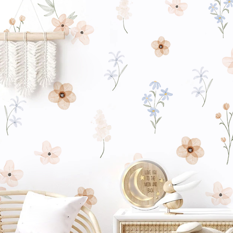 Adesivi murali fiori acquerell - Baby Girl Nursery Quotes recensione e prezzo