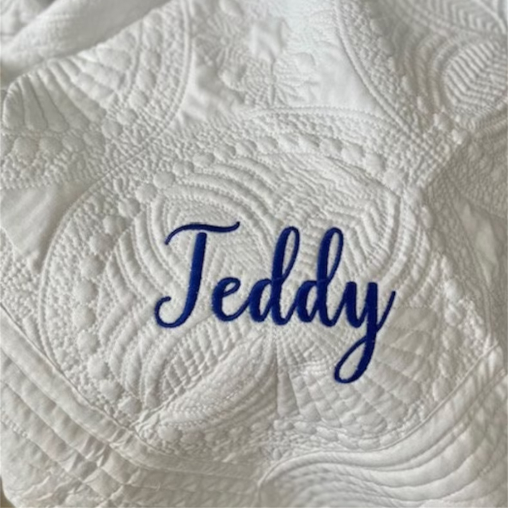 Nome ricamato trapunte per la  - Baby Boy Nursery Quilt recensione e prezzo
