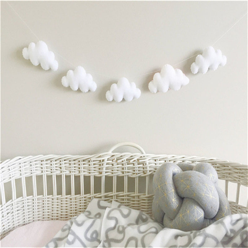 Nordic feltro nuvola ghirlande - Baby Nursery Fabric recensione e prezzo